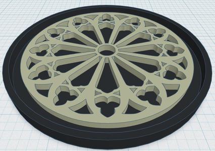 Gothic Rose Window Coaster 12