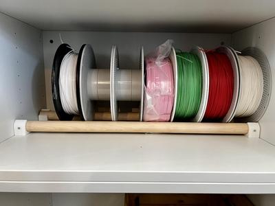 Filament Spool Storage for Cabinets