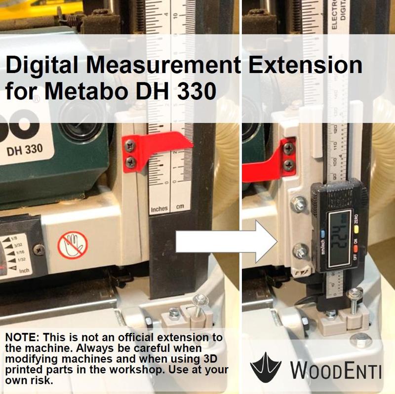 Digital Measurement Extension for Metabo DH 330 Thickness Planer