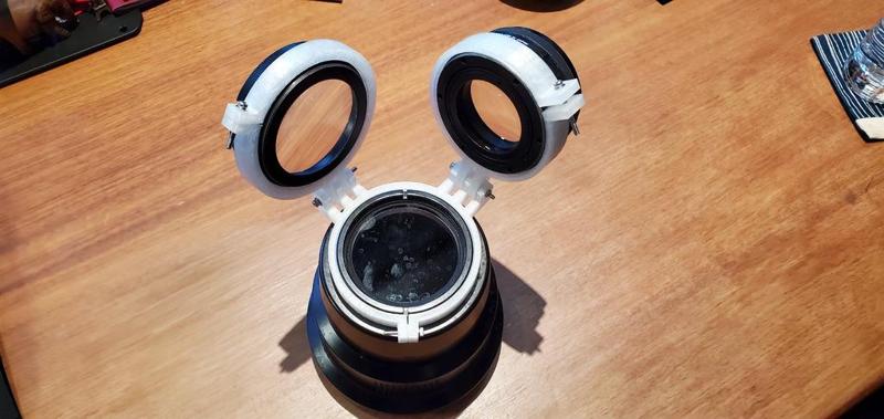 Double Diopter flip for Nauticam Macro port and 2 INON diopters