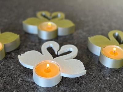 Tealight Candle Swan – Romantic glow, special days