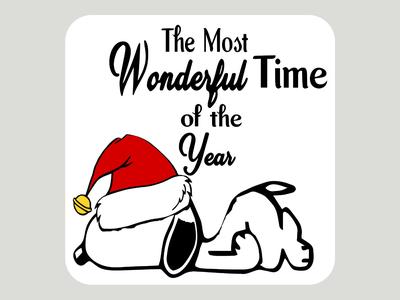 Snoopy 'Most Wonderful Time of the Year' Coaster