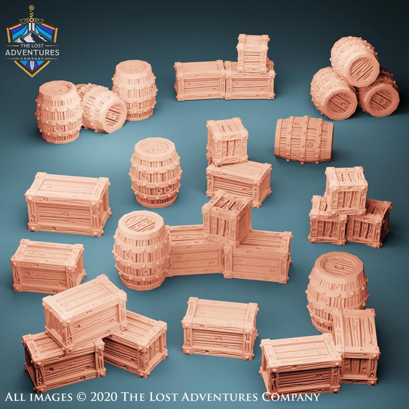 Barrels & Crates With Variations (Set of 5)