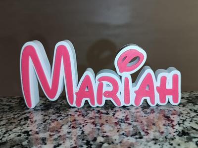Disney Name Sign Mariah Kid Room Wall Decor 3DART