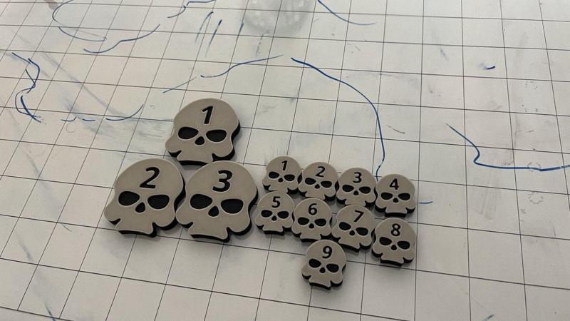 DnD Enemy tokens with 6x2mm magnets