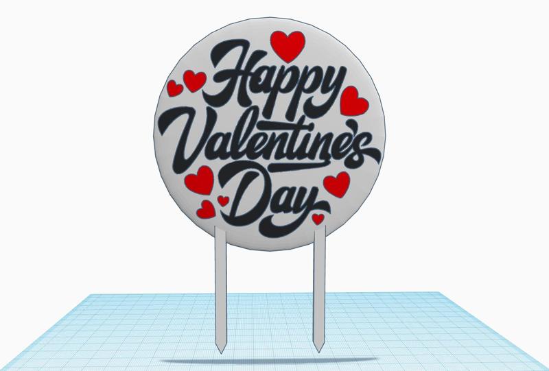 Happy Valentine's Day - Cake Topper