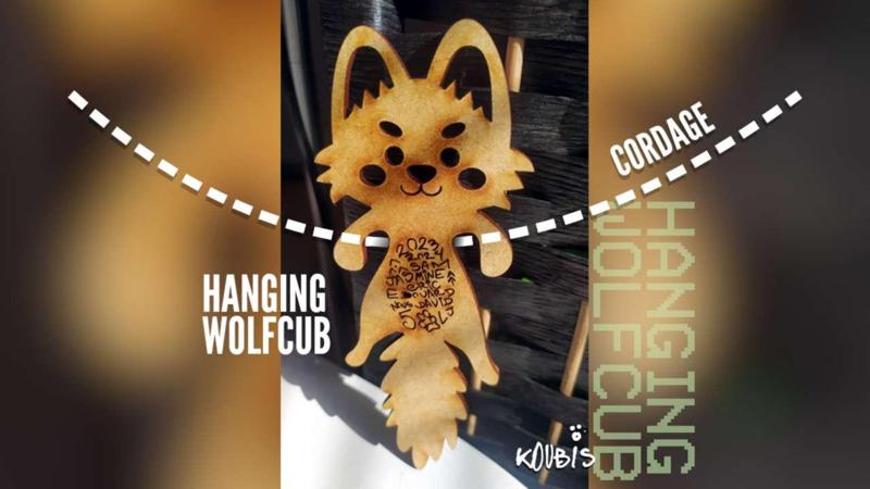 Hanging Wolfcub - Laser cut