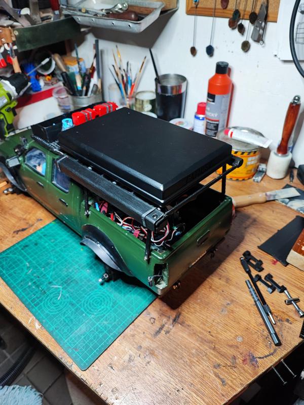 Rc 1:10 scale roof tent. Střešní  stan camper.