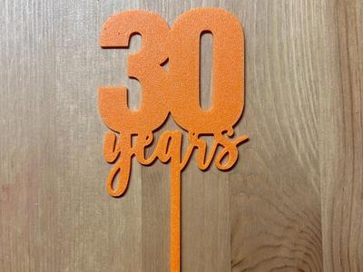 30 Years Cake Topper