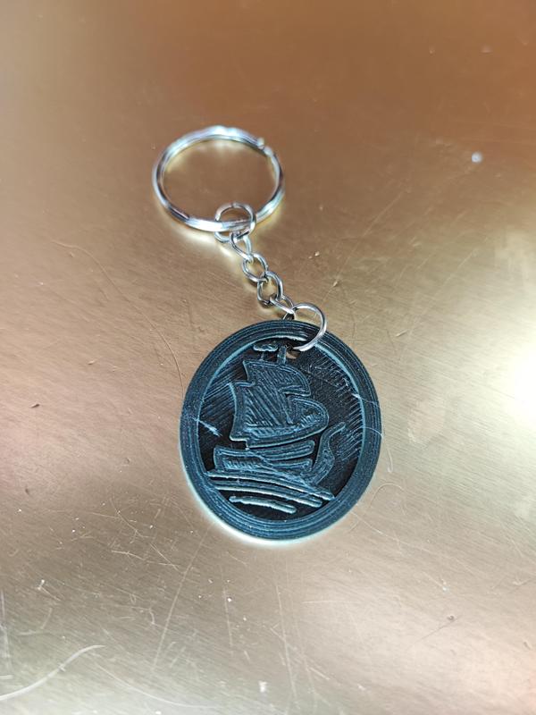 pirate ship key ring