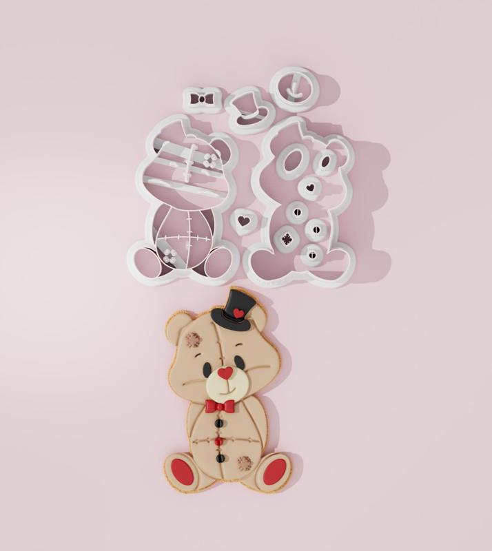 Sweet Bear With Heart #2 CookieCutter