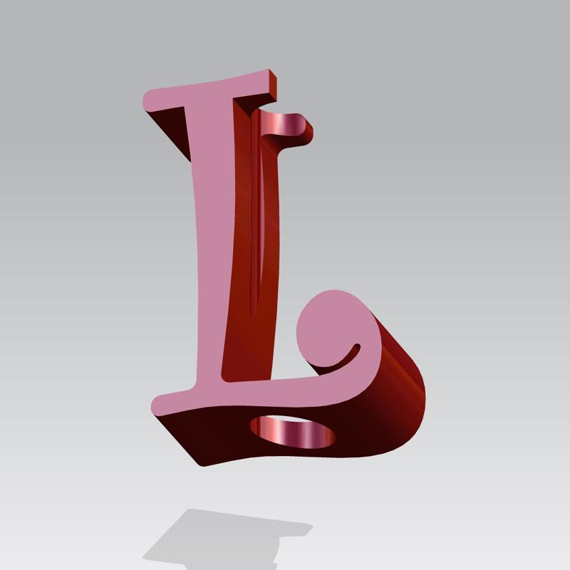Straw topper letter L