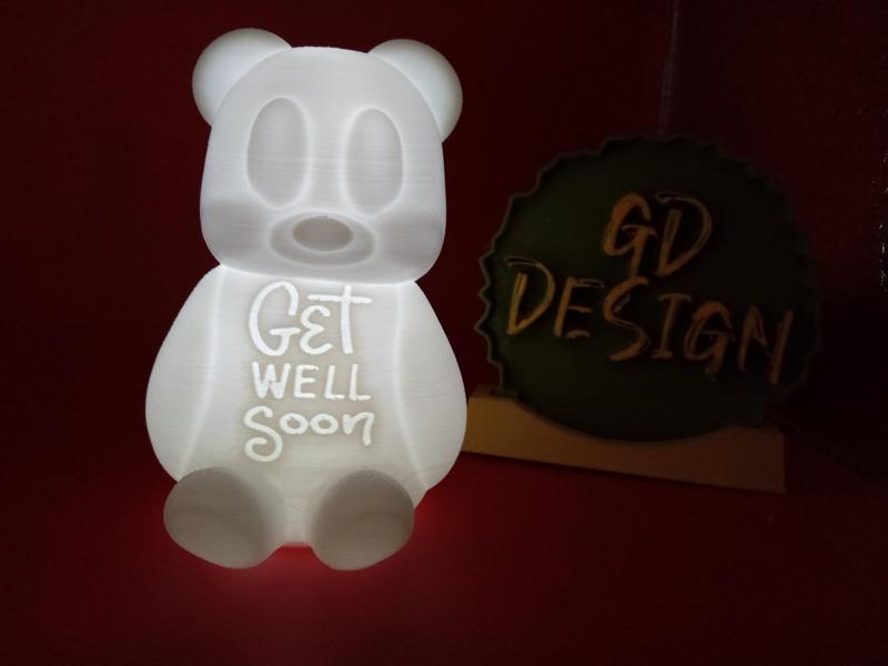 Get Well Soon Bear Tealight