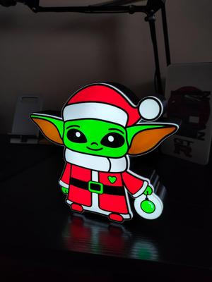 Grogu Christmas light box