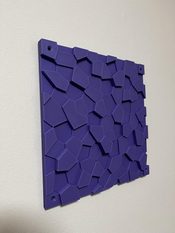 Voronoi pattern soundproofind anti echo wall decorative panel 200mm