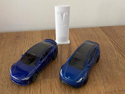 Tesla sign 1/64 for Hotwheel matchbox siku diorama