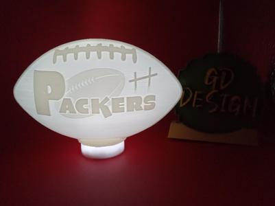 Retro Green Bay Packers NFL Football Light