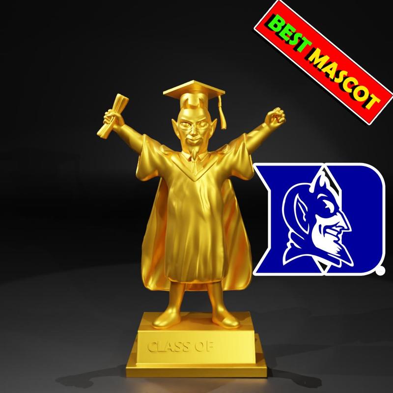 GRADUATION MASCOT DUKE UNIVERSITY STATUE - 3D PRINT
