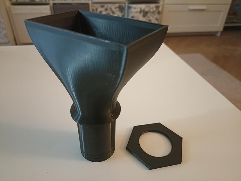 Bambu Lab Poop Chute Funnel - nut secured