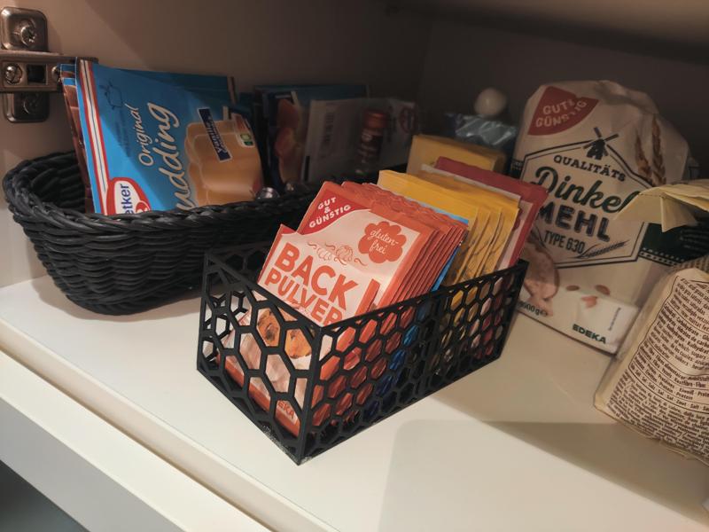 Baking Powder Basket - hexagon grid