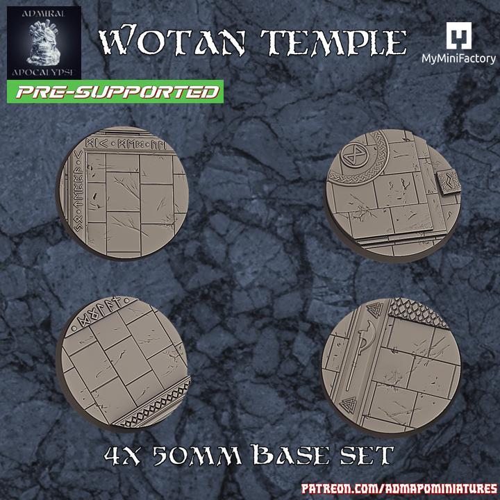 Wotan Temple Base 50mm Set (Pre-supported)