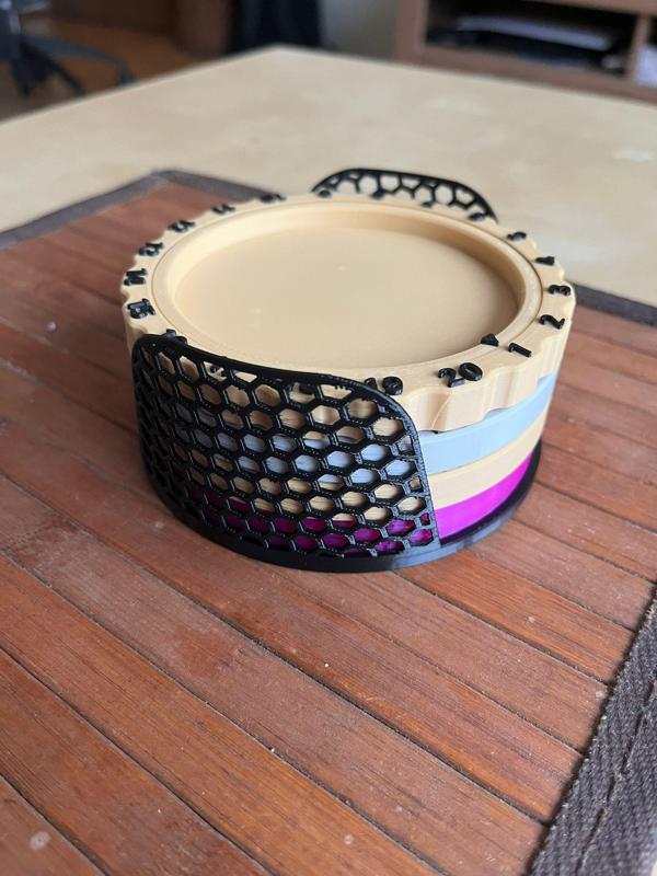 drink coaster or beer coaster with counter (Print in place)