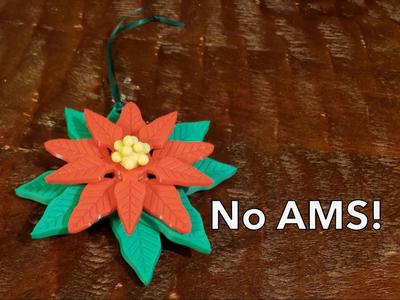 Christmas Poinsettia Ornament 