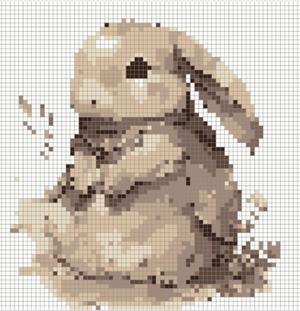 Easter Bunny Pixel Puzzle