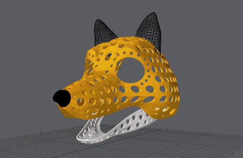 Puppet-head base - version 66-3 - wolf - long muzzle