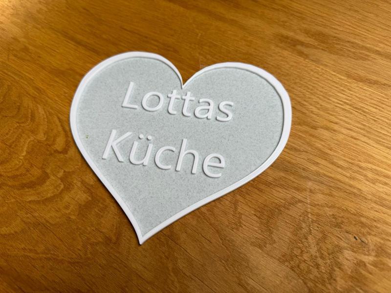 Heart Name Tag with custom text