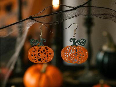 Stylish pumpkin earrings