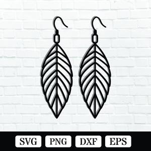 Feather Earring Metal Wall Art Laser Cut Files