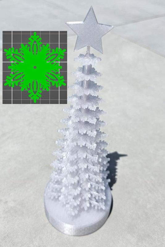 Christmas tree - stackable, 'wave' design pattern