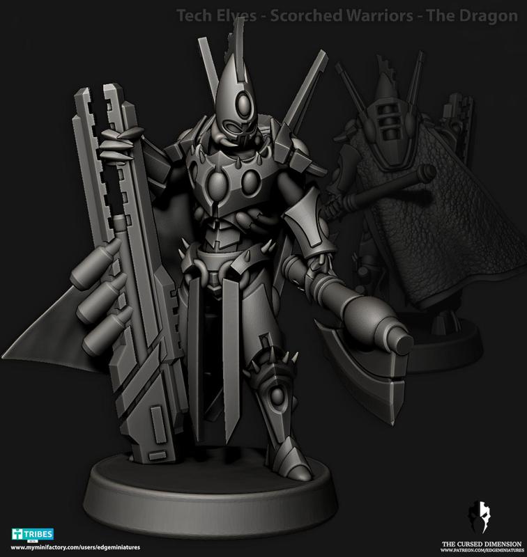 Tech Elves - Scorched Warriors Hero - The Dragon