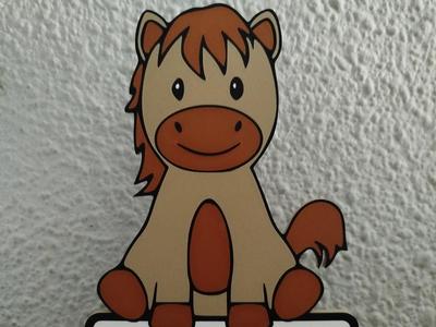 DECORATIVE HORSE SIGN WITH BRACKETS (EDITABLE)