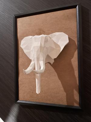 elephant low poly / elephant géométrique