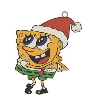 Keychain: Sponge Bob I Christmas