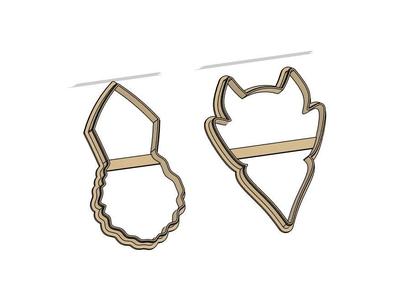 Devil and Saint Nicholas cookie cutters 