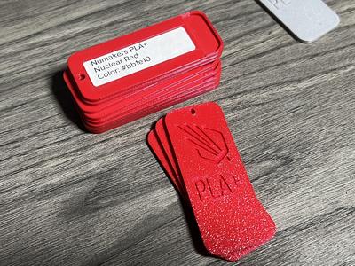 Numakers Filament swatch's