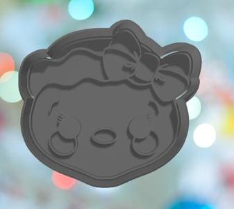 Christmas Ginger Bread Girl Face Cookie Cutter