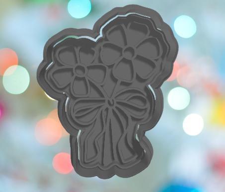 Mothers Day Double Daisy Cookie Cutter
