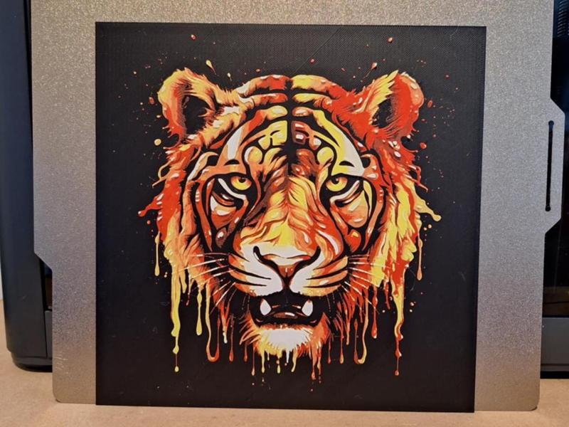 Tiger fire Drip - Hueforge 4 colour