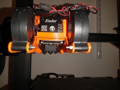 Ender 3 s1 /Sprite dual 5015 cooling fan duct remix