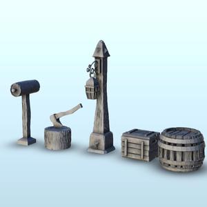 Traditionnal exterior set 4 - Hobbit medieval scenery terrain wargame