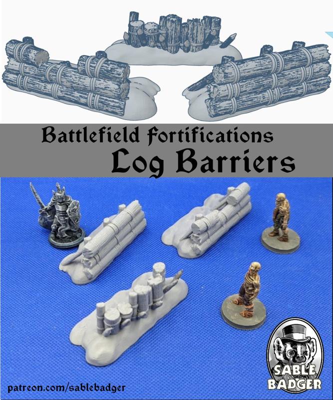Battlefield fortifications - Log Barricades