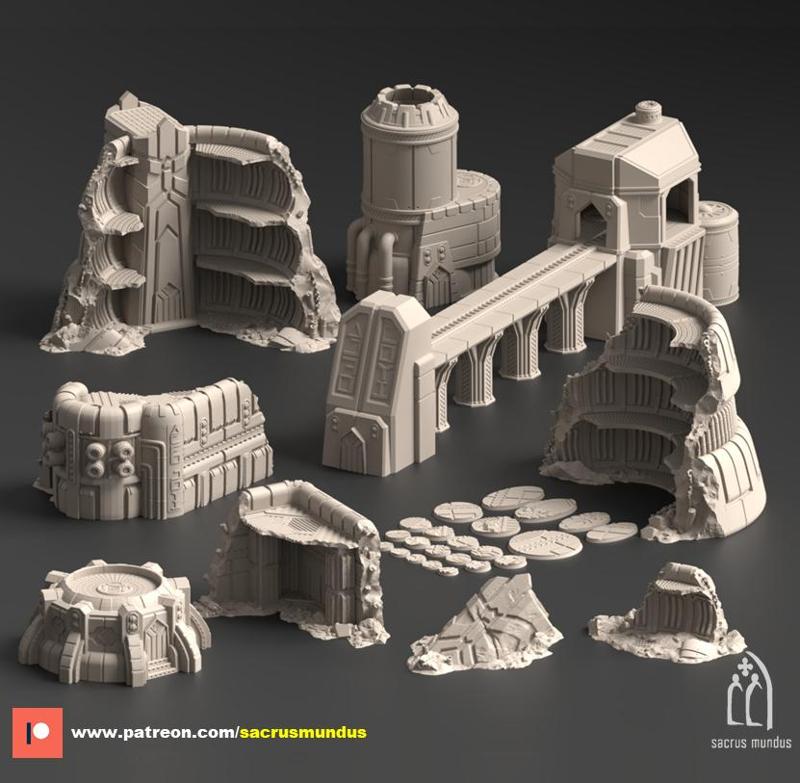 Vatar XI. Mining Complex. Scifi / Space Dwarves/ Futuristic. Terrain and Scenery for Wargames