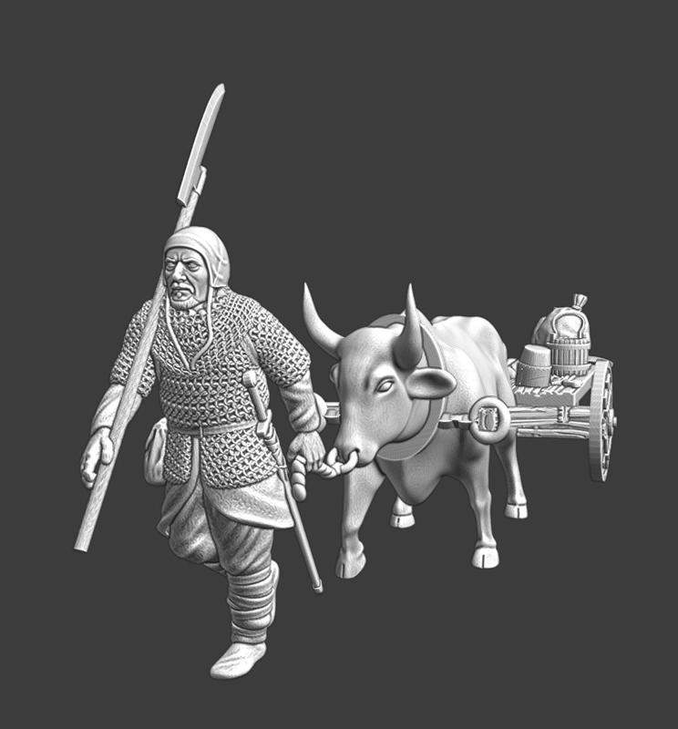 Transporting the wounded - Medieval vignette