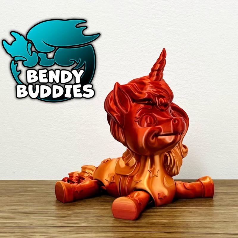 Unicorn Unimi / Horned Creature Articulated / Print-in-Place Fable Horse / Cute Beast / Fantasy World Encounter