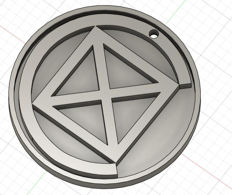 Klíčenka a logo kapely Znouzectnost/ZNC