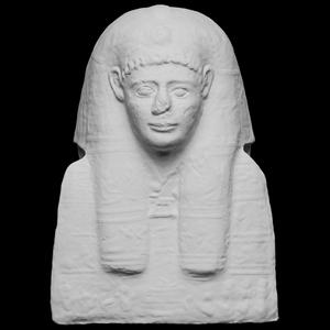 Gilded cartonnage mask of a young man named Mareis